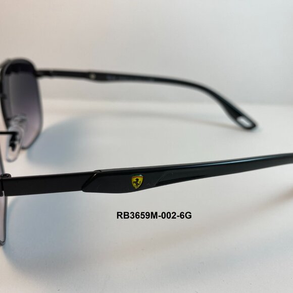 NEW/ RAY BAN RB3659M Ferrari Sunglasses Black Grey Gradient Lens Italy Made - Picture 5 of 12